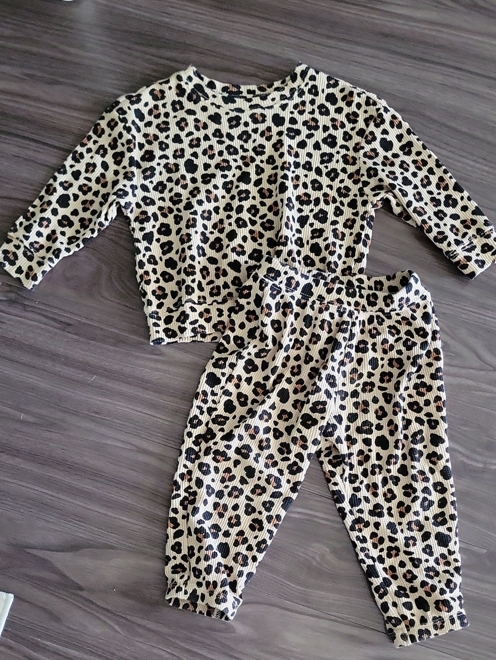 Cat & Jack Leopard Print Long Sleeve Outfit